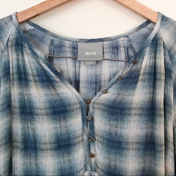 Anthropologie Maeve Cavalon Plaid Check Tunic XS - Picture 4 of 7